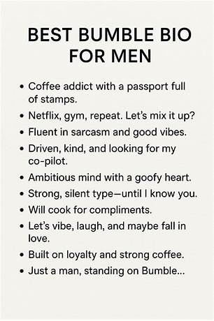 Best bio for bumble boys