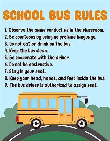 Bus safety rules for elementary students