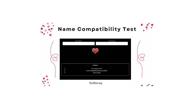 Couple compatibility test by name