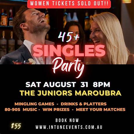 free singles events sydney over 40