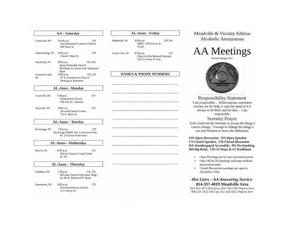 Aa online meeting schedule