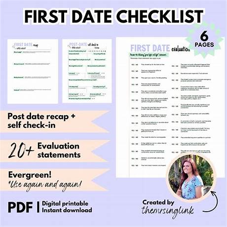 After first date checklist