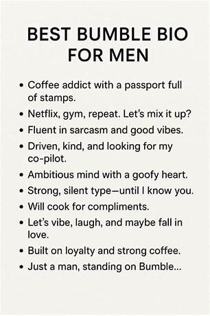 Bumble bio tips for guys