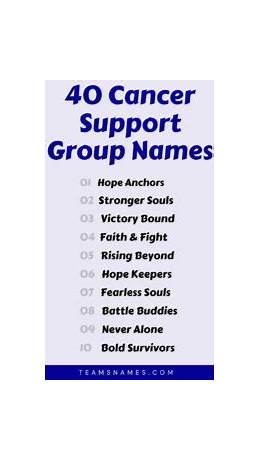 Cancer support group names ideas