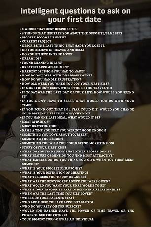Deep questions to ask on a first date reddit