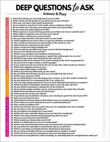 Deep questions to ask someone new