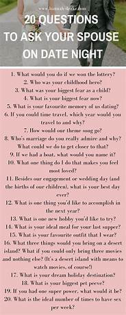 20 questions to ask your spouse on date night