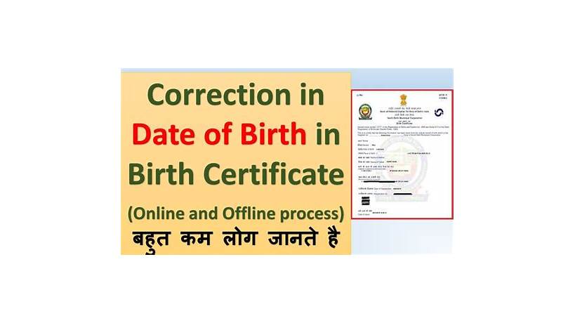 Can we do correction in birth certificate online