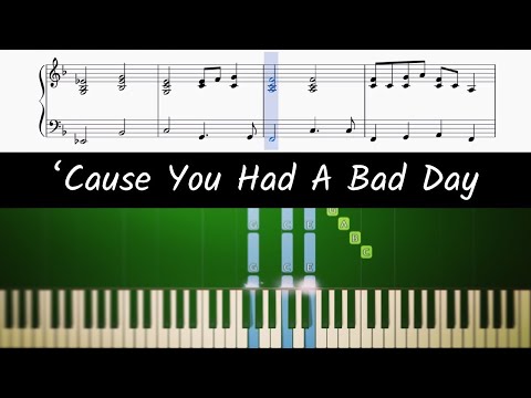 Bad day piano chords