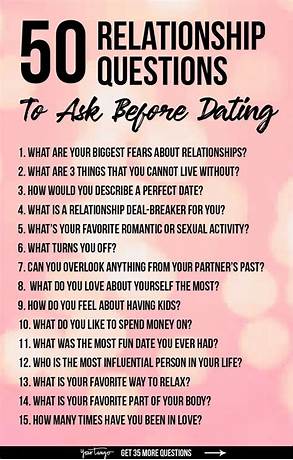 100 questions to ask in a new relationship
