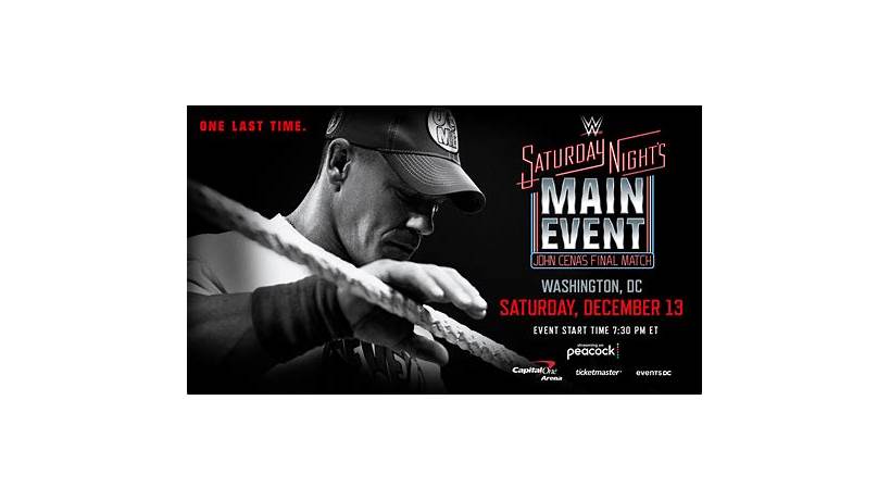 Cena last match date and time india