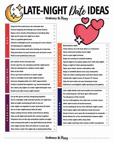 Cheap late night date ideas near me