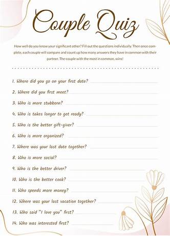 Compatibility test couple questions quiz