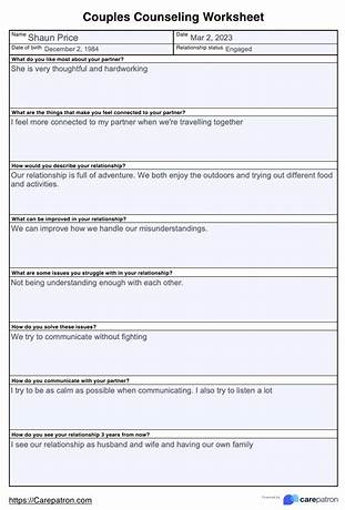 Couple counselling methods